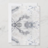 Faire-part de mariage florale de marbre (Dos)