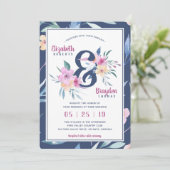 Faire-part de mariage florale de printemps, Boho (Debout devant)