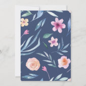 Faire-part de mariage florale de printemps, Boho (Dos)