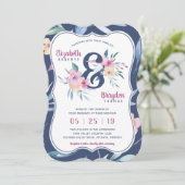 Faire-part de mariage florale de printemps, Boho (Debout devant)