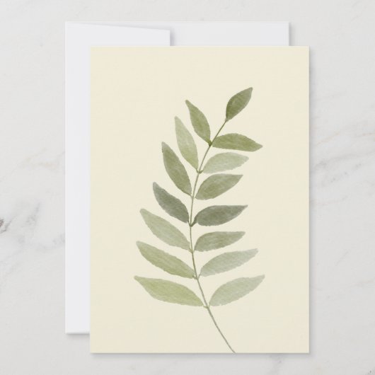 Faire-part de mariage florale douce (Dos)