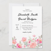 Faire-part de mariage Florale douce (Devant)