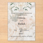 faire-part de mariage florale élégante (Recto)