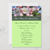 Faire-part de mariage florale en fleurs blanches (Devant)