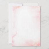 Faire-part de mariage florale géométrique rose et  (Dos)