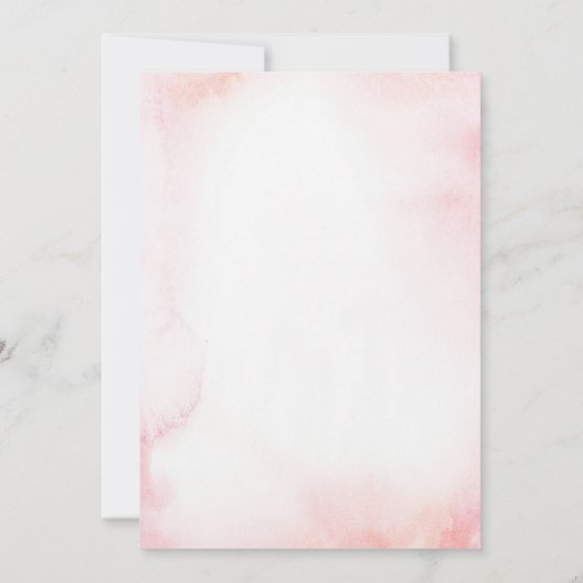 Faire-part de mariage florale géométrique rose et  (Dos)