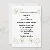 faire-part de mariage florale lotus (Devant)