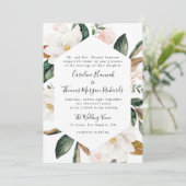 faire-part de mariage florale magnolia (Debout devant)