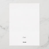 Faire-part de mariage florale minimaliste (Verso)