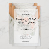 Faire-part de mariage florale nuptiale (Devant / Derrière)