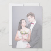 Faire-part de mariage Florale Or, Élégant Ca Class (Dos)