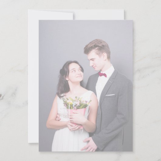 Faire-part de mariage Florale Or, Élégant Ca Class (Dos)