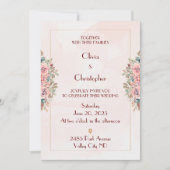 Faire-part de mariage florale romantique (Devant)