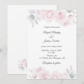 Faire-part de mariage florale romantique classique (Devant / Derrière)