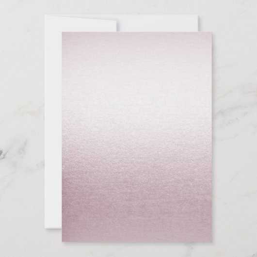 Faire-part de mariage florale rose blanc (Dos)