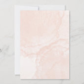 Faire-part de mariage florale rose et crème (Dos)