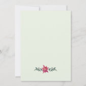 Faire-part de mariage florale rose et orange simpl (Dos)