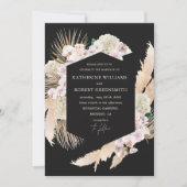 Faire-part de mariage florale tropicale (Devant)