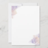 Faire-part de mariage Florale violet blanc (Dos)