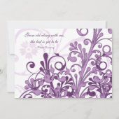 Faire-part de mariage florale violet et blanc (Dos)