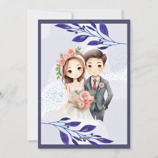 Faire-part de mariage Florale Violet : Un rêve (Dos)