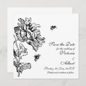 Faire-part de mariage Florales du jardin (Devant / Derrière)