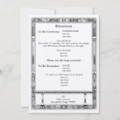 Faire-part de mariage florales RSVP avec direction (Dos)