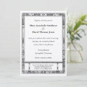 Faire-part de mariage florales RSVP avec direction (Debout devant)