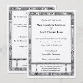 Faire-part de mariage florales RSVP avec direction (Devant / Derrière)