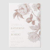 Faire-part de mariage floraux botaniques modernes (Recto)