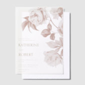 Faire-part de mariage floraux botaniques modernes (Compenser)