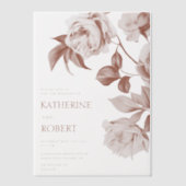 Faire-part de mariage floraux botaniques modernes (Recto)