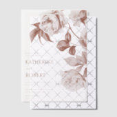 Faire-part de mariage floraux botaniques modernes (Décalage (Invitation))