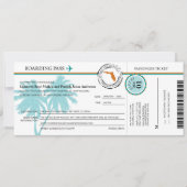 Faire-part de mariage Florida Boarding Pass (Devant)