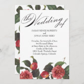 Faire-part de mariage florissant (Devant / Derrière)