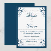 Faire-part de mariage florissante (Devant / Derrière)