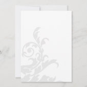 Faire-part de mariage florissante noire et argenté (Dos)