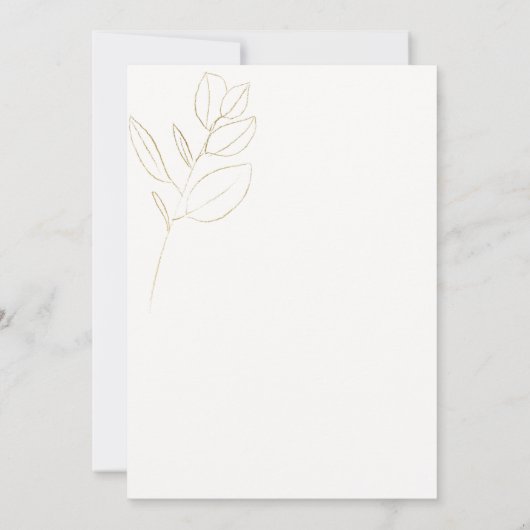 Faire-part de mariage flou orange d'automne modern (Dos)