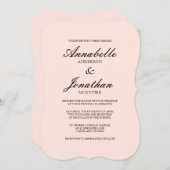 Faire-part de mariage Flush de typographie simple (Devant / Derrière)