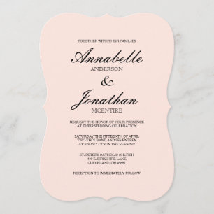 Faire-part de mariage Flush de typographie simple