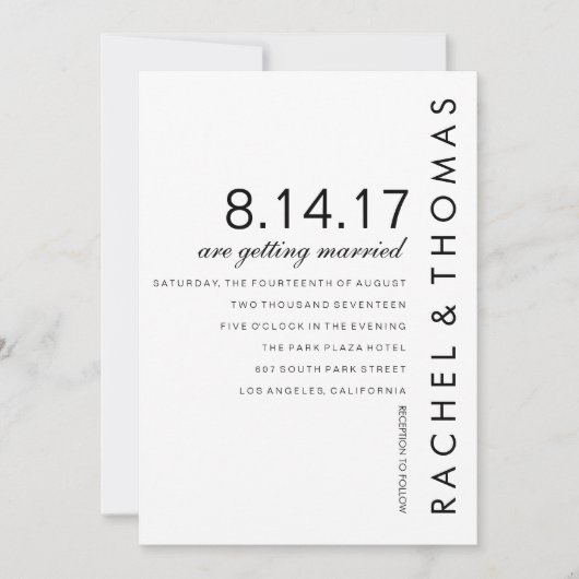 Faire-part de mariage Folio moderne (Devant)