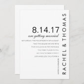 Faire-part de mariage Folio moderne (Devant / Derrière)