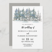 Faire-part de mariage forestier de Woodland (Devant / Derrière)