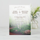 Faire-part de mariage forestier enchanté (Debout devant)