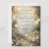 Faire-part de mariage forestier enchanté (Devant)