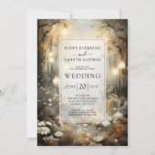 Faire-part de mariage forestier enchanté (Devant)