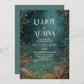 Faire-part de mariage forestier enchanté (Devant / Derrière)