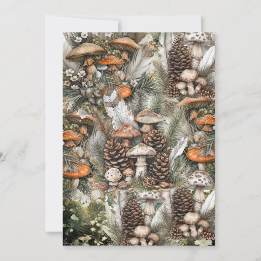 Faire-part de mariage forestier enchanté (Dos)