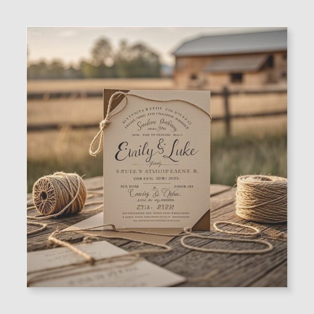 Faire-part de mariage forestier enchanté (Devant)