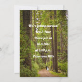 Faire-part de mariage forestier rustique informel (Devant)